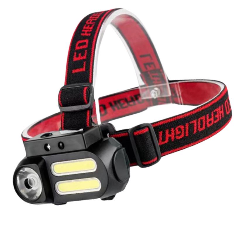 Portable USB Rechargeable Waterproof COB Headlight for Outdoor Use