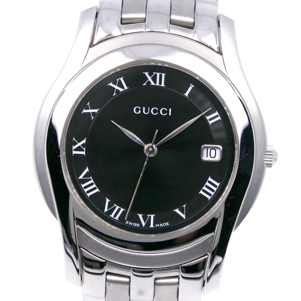 

GUCCI Watches 5500M blackDial Stainless Steel Quartz Analog display mens Used
