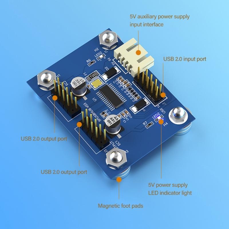 1 to 2 USB 2.0 9Pin Converter Adapter Double Channel Signal Stability For Color Fan WiFi Cards PC Hardware Expansion