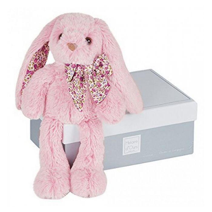 Peluche - HISTOIRE D'OURS - Les Copains Câlins - Lapin rose - 40 cm - Pour bébé fille