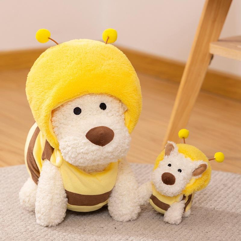 Puppy Bee West Highland Doll Plush Toy Doll Creative Bee Suit Removable Grabber Doll Gift