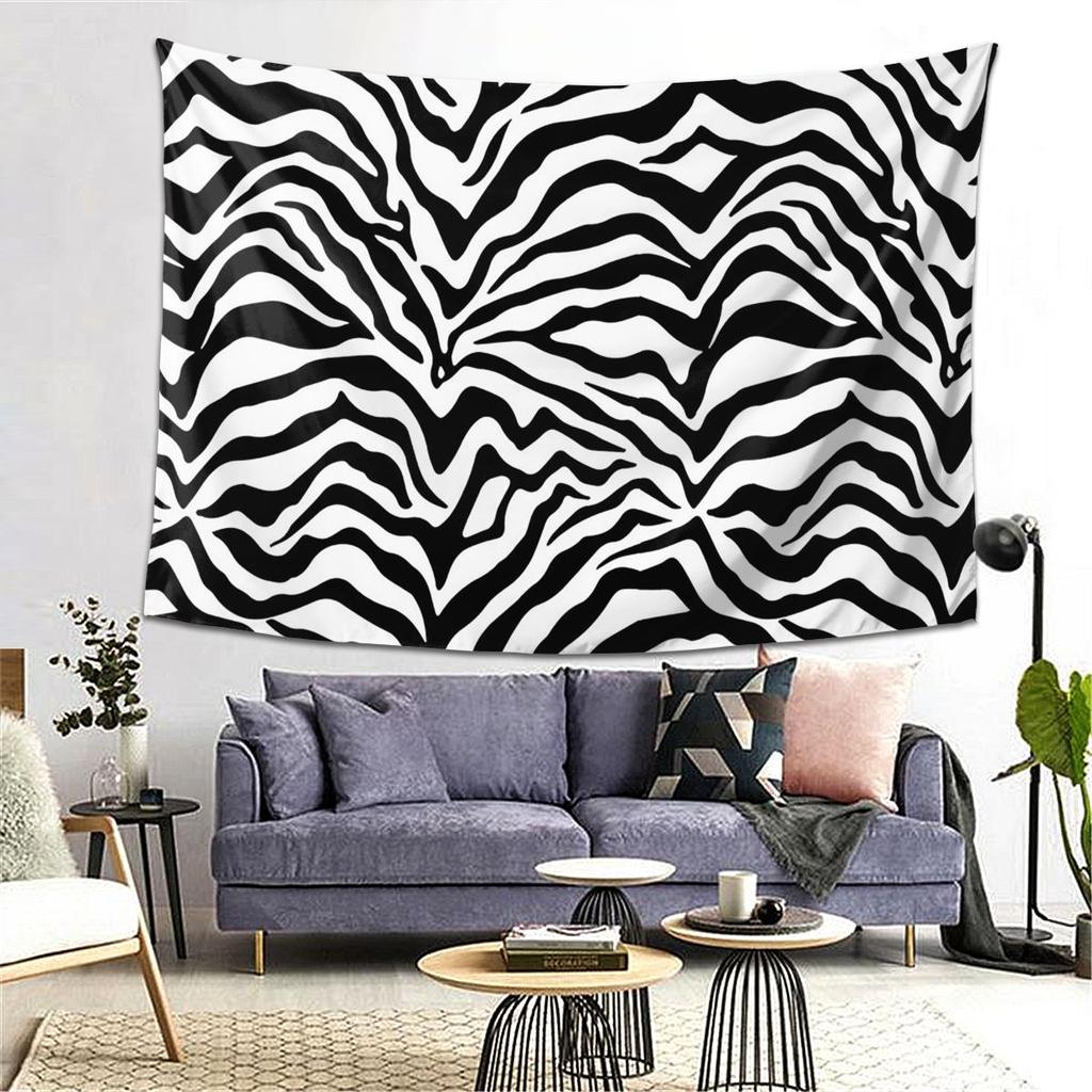 Zebra Print Tapestry Decoration Art Aesthetic Tapestries for Living Room Bedroom Home Wall Cloth Wall Hanging