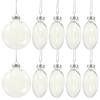 10pcs 8CM Christmas Transparent Balls Hollow DIY Plastic Fillable Bauble Xmas Tree Hanging Ornaments Home Party Gifts Box Decor