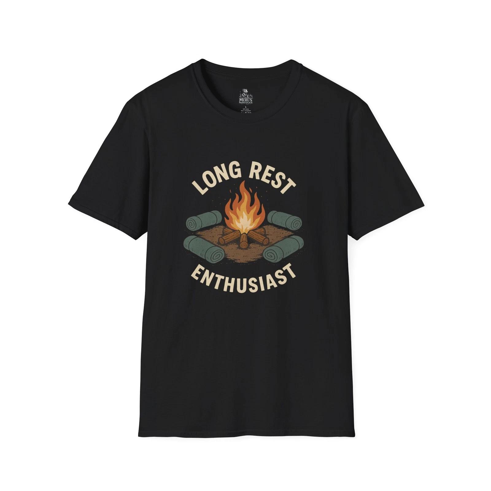 Long Rest Enthusiast TShirt Dungeons and Dragons Gaming Tee RPG Player Gift 3XL