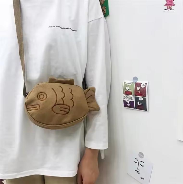 Cartoon Cute Japanese Taiyaki Fashion Shoulder Bag Women's Bag Crossbody Bag Coin Purse Women Women's Handbag