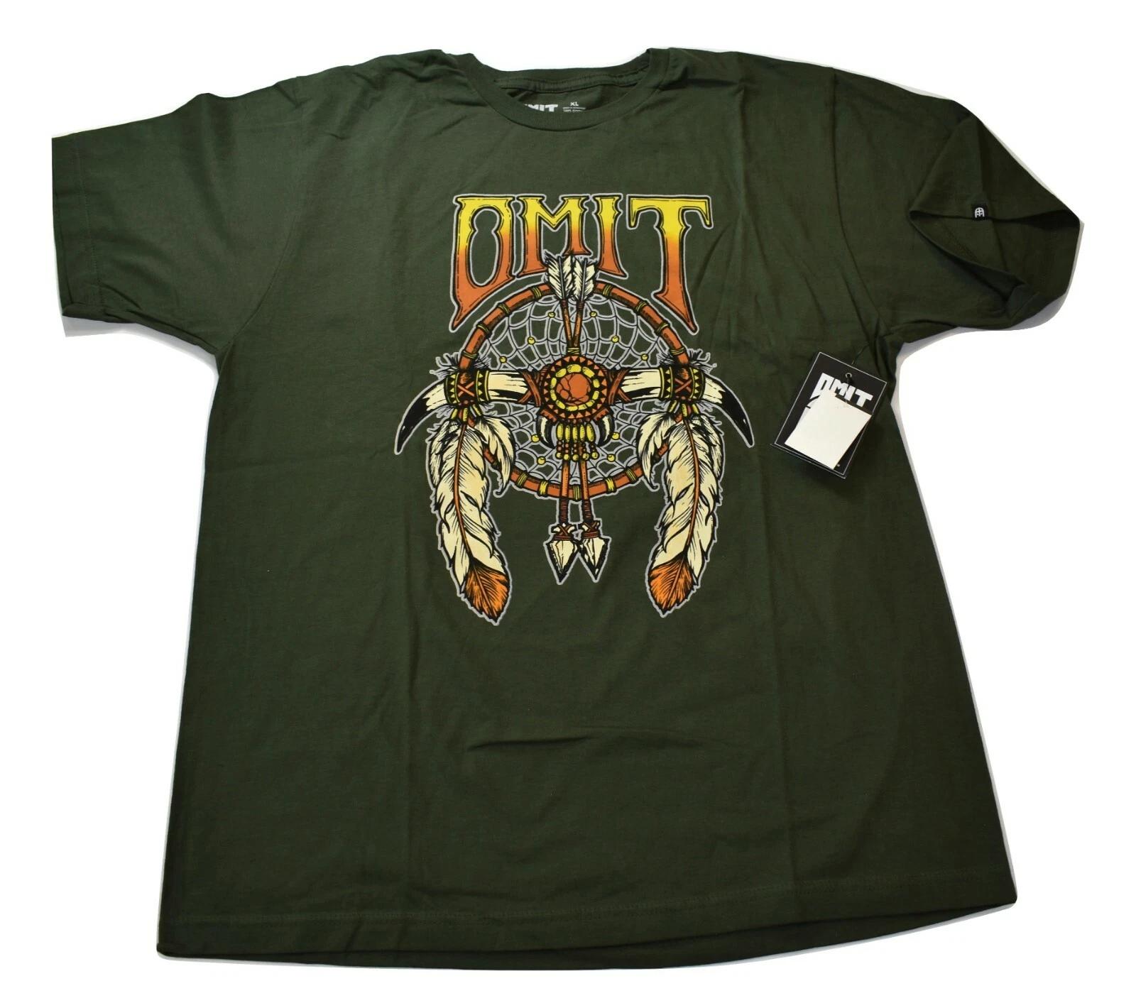 Omit Mens Green Catch The Dream Tee Shirt New L, XL 2XL