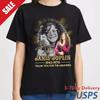 Janis Joplin Jubiläum Signiertes Herren T-Shirt Schwarzes T-Shirt Alle Größen S bis 5XL Verkauf