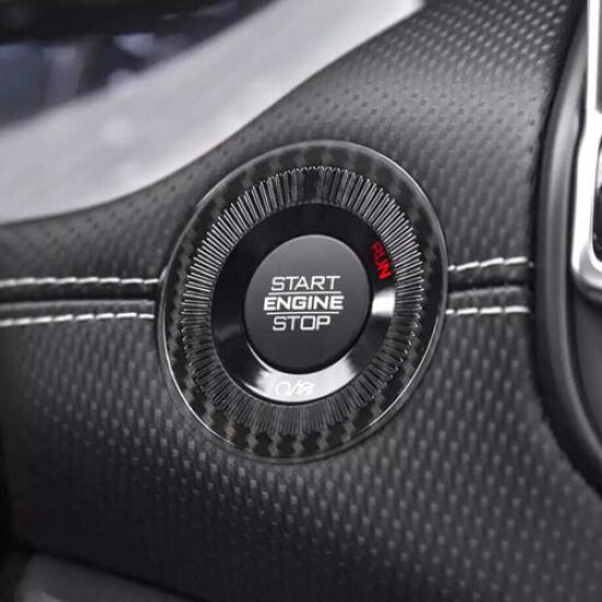 Carbon Engine Start/Stop Button Cover Trim Accessories For Jeep Compass 22-2025