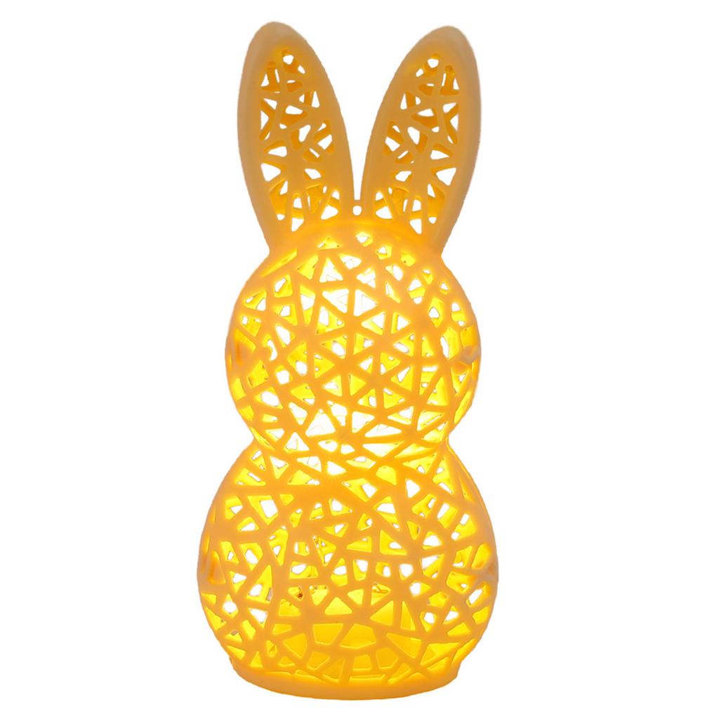 3D Printing Easter Rabbit Nightlight Creative Hollow Out Bunny Figurine Table Lamp for Spring Indoor Home Festival Decorations