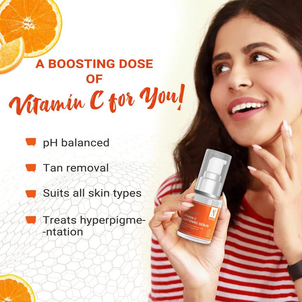 NutriGlow Advanced Organics Vitamin C Skin Lightening Serum 1.76 Oz