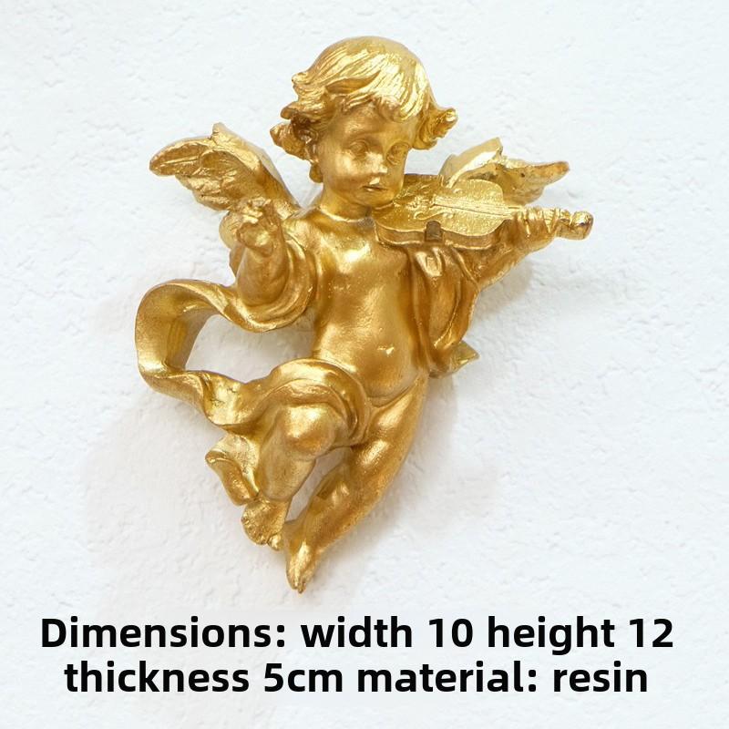 BEPAN European light luxury resin gold little angel wall decoration Swallow nail free wall decoration wall hanging