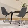 Day and Night - Day and Night Swivel Dining Chairs 2 Units Dark Gray Fabric