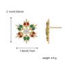 E0533 European & American Fashion Christmas Snowflake Zircon Stud Earrings for Women - Versatile, Creative, & Stylish Jewelry