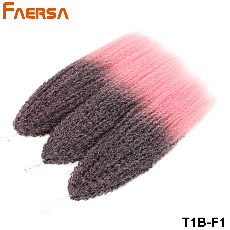 Włosy szydełkowe Brazylijskie warkocze Syntetyczne loki Miękkie warkocze rozszerzenia 20 28 cali Afro Szydełkowane włosy Długie Wodne fale Włosy w kolorze ombre