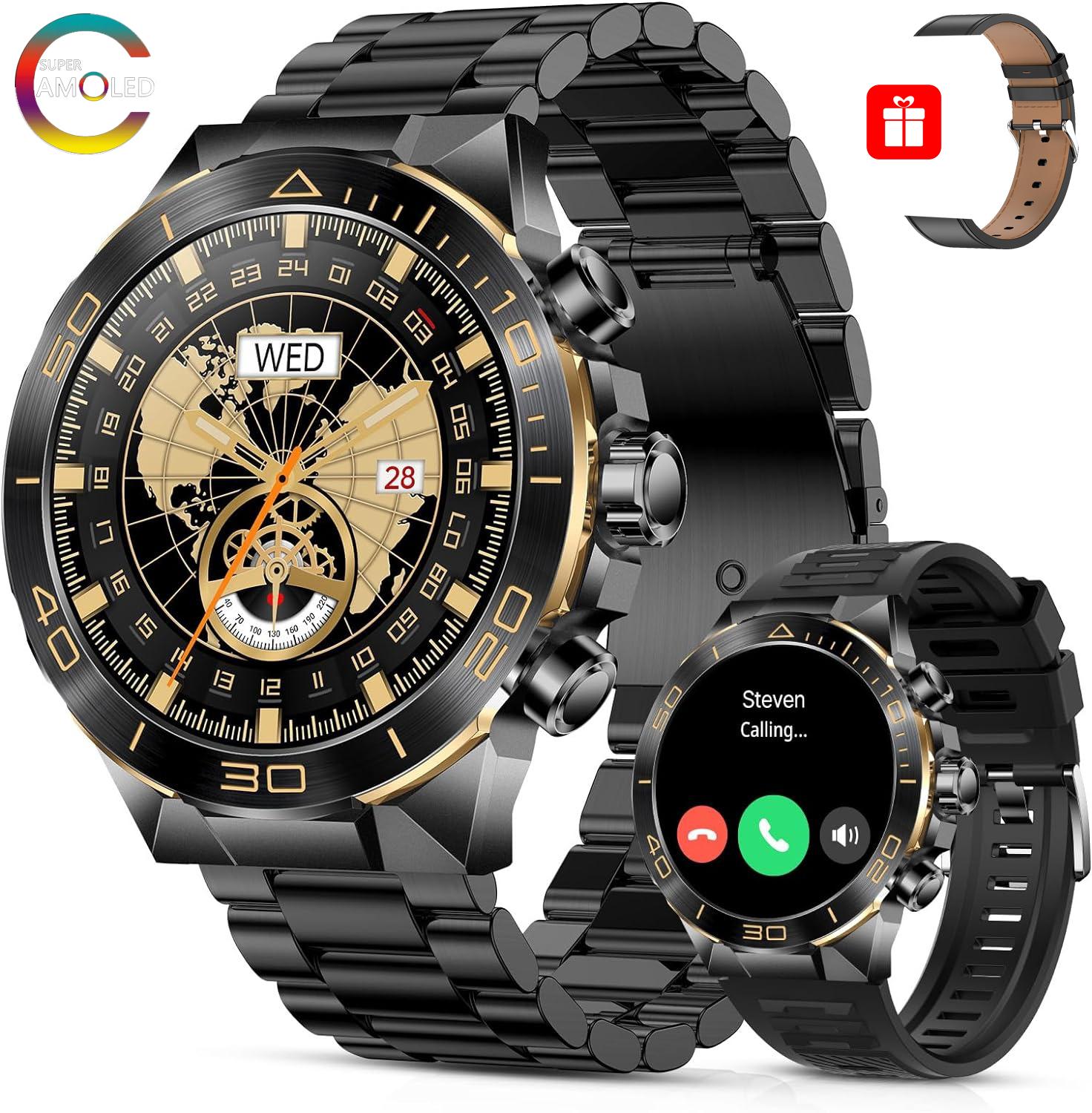 

2024 Смарт-часы для спорта на открытом воздухе, умные часы 1,43 дюйма, 400 мАч, голосовой помощник, Bluetooth-вызов, часы reloj hombre для мужчин и женщин