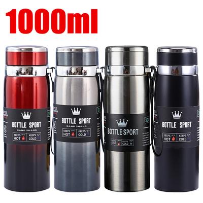 Sticlă termică 1000ml, termosuri, sticlă termos din oțel inoxidabil, menține rece și cald, termos pentru apă, ceai, Co