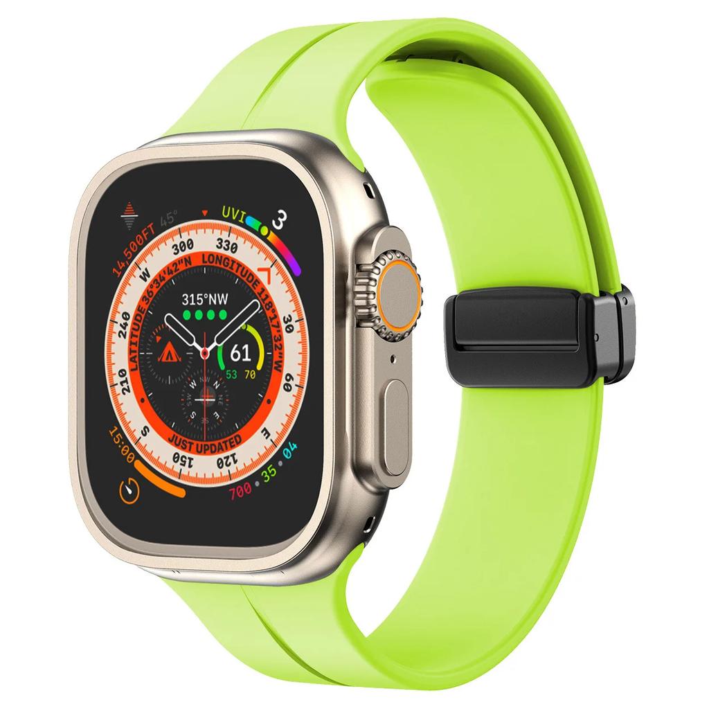 Magnetic Strap For Apple watch ultra band 49mm 45 mm Silicone Bracelet iWatch Series 7 8 se 6 5 3 44mm 45mm 40mm 41mm 42mm 38mm