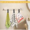 Magnetic Towel PU Circular Towel Portable Hat Backpack Clip Hanging Black Durable and Saving Kitchen and Bathroom
