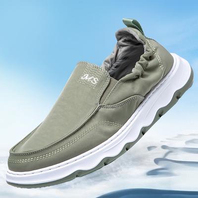 Sapatos Masculinos Tamanho Grande Um Pedal Preguiçoso Respirável Sapatos da Moda Masculinos Casual Lona Sapatos de Tecido Masculinos
