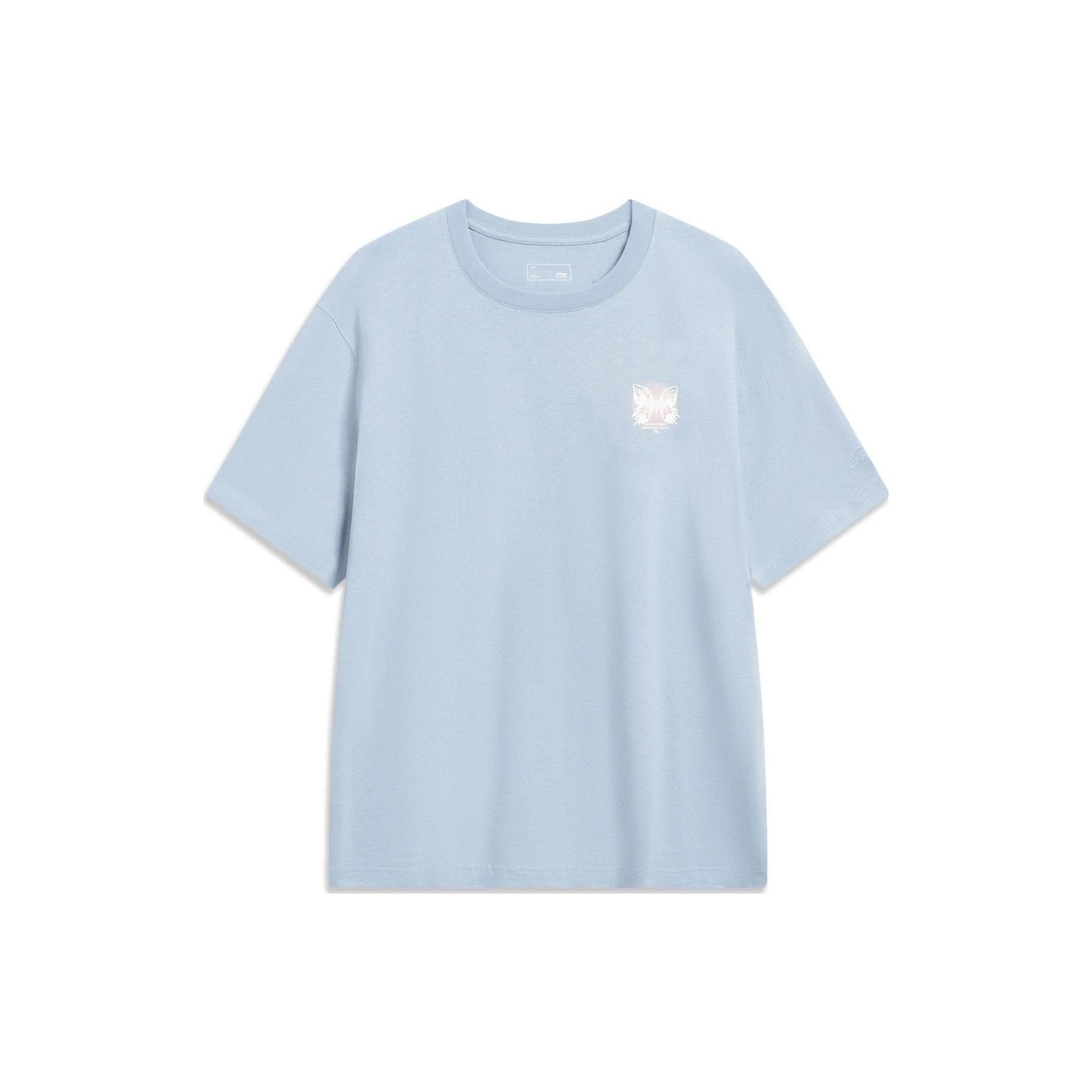 Li-Ning Chinese Culture Butterfly Graphic T-shirt Light Blue Men s AHST205-6 XL