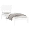 Solid Wood Bed White 90 X 200 Cm