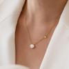 White Shell Heart Necklace, Titanium Steel, Light Luxury Gift for Girlfriend or Best Friend