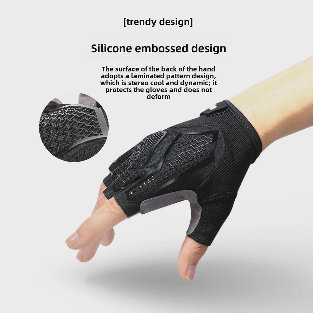Breathable Summer Half-Finger Shock-Absorbing Cycling Gloves for Men & Women