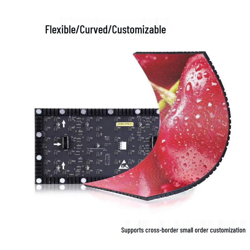 Cross-Border LED Flexible Display Screen - P2.5 P3 Irregular Shape, Full Color Soft Indoor Screen