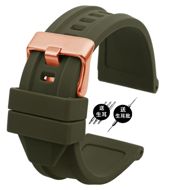 Men Silicone Watchband 24 26mm Accessories Strap Rubber Bracelet Belt Waterproof For Diesel DZ4318 4323 4476 4496 7348 Wristband