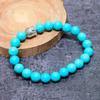 Natural Arizona Turquoise Gemstone Handmade Cuff Adjustable ETC-9754