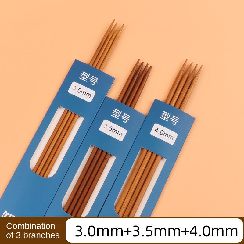 3.0-10.0mm sweater needles, carbonized bamboo double-ended knitting needles, brown sweater knitting needle tool, 36 cm long