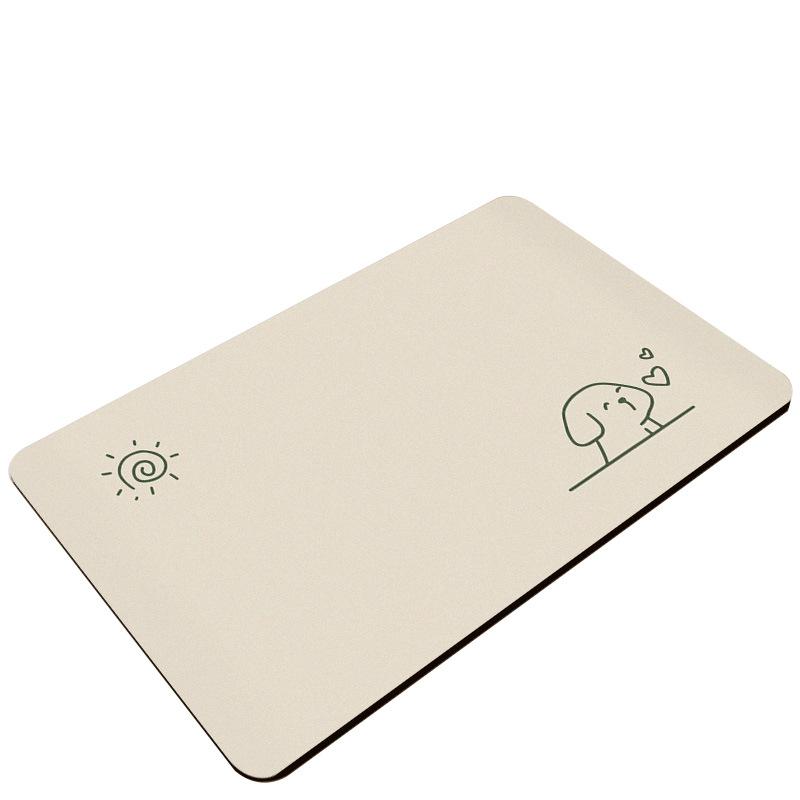 Modern Simple Wind Milk Color Household Diatom Mud Mat Simple Advanced Sense Bathroom Mat Non-slip Absorbent Mat