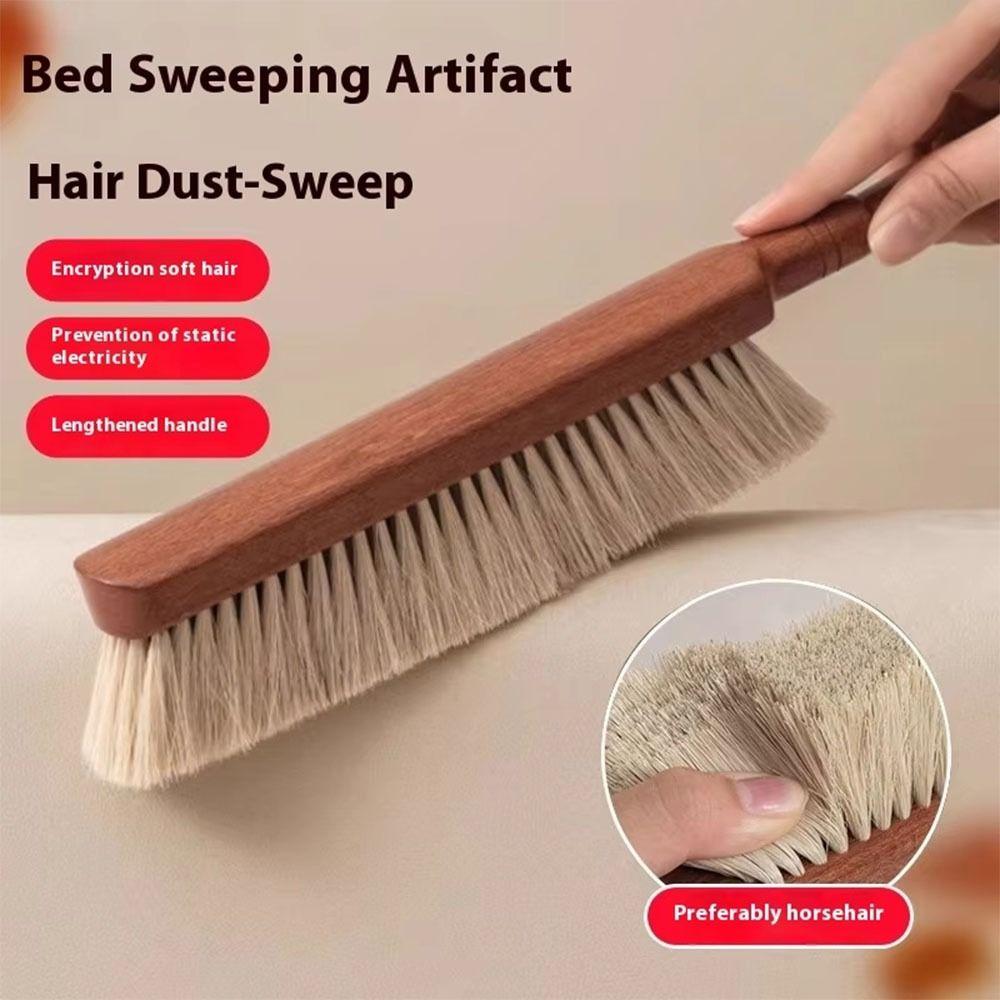 Bettbürste aus Buchenholz mit weichen Borsten, Haushaltsreinigungswerkzeug, Sofabürste, Reinigungsutensil