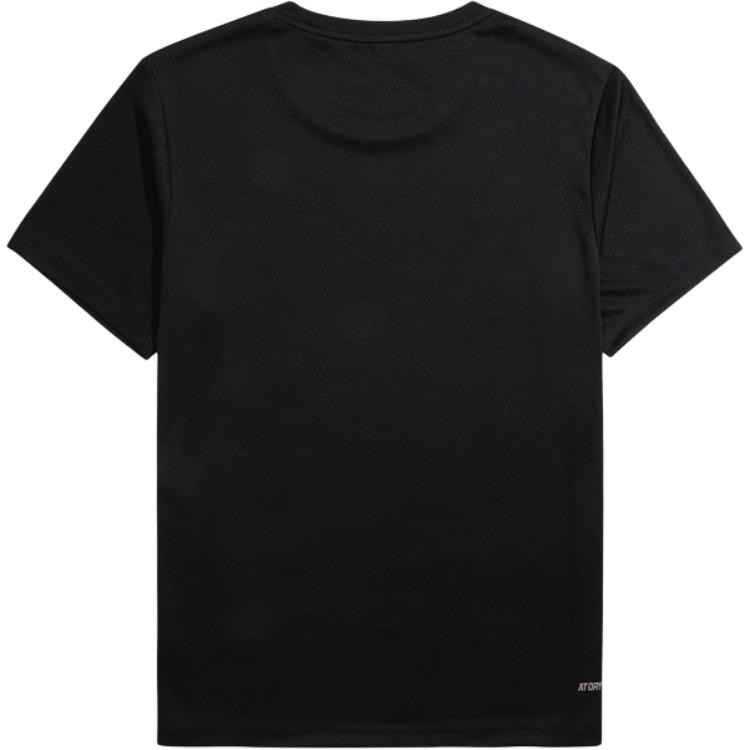 Li-Ning Plain Logo Round Neck Pullover Short Sleeve T-Shirt Men Tops Black ATSU839-1