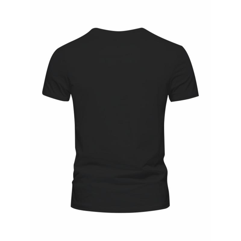 European sizes Men's Short-Sleeve T-Shirt, Stylish Letter Print, Casual Crew Neck, Breathable Sport Top, Comfortable, Fashionable Streetwear