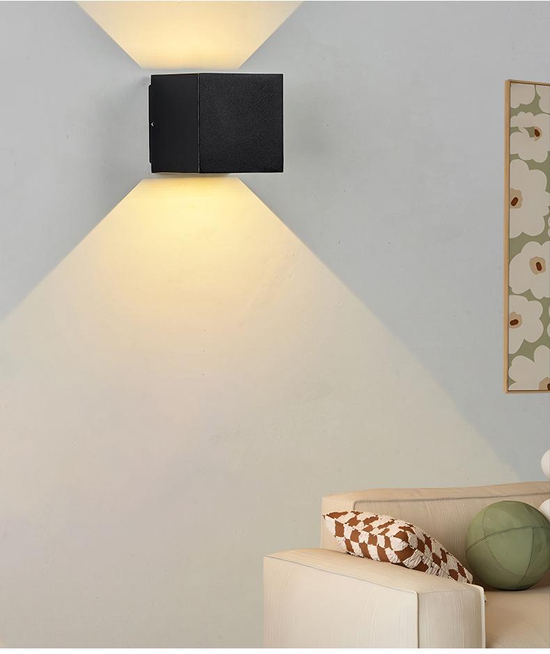 USB Rechargeable Aluminum LED Wall Lamp: Minimalist Design for Bedroom & Hotel, Punch-Free Installation