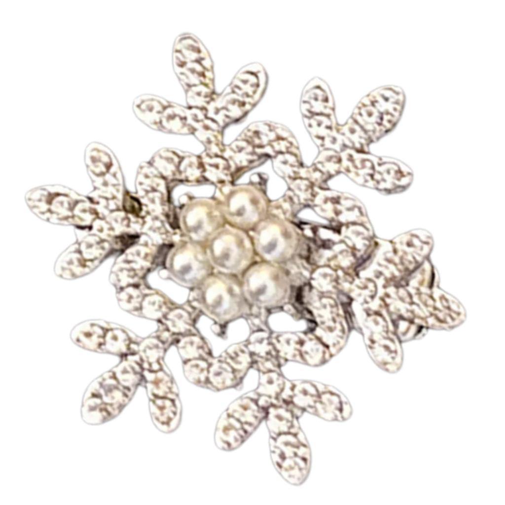 Süße flache Klipp-Haarnadel Schneeflockenform Balletcore Kopfbedeckung Dutt-Klammer Elegante Strass-Haarspange Foto-Requisiten