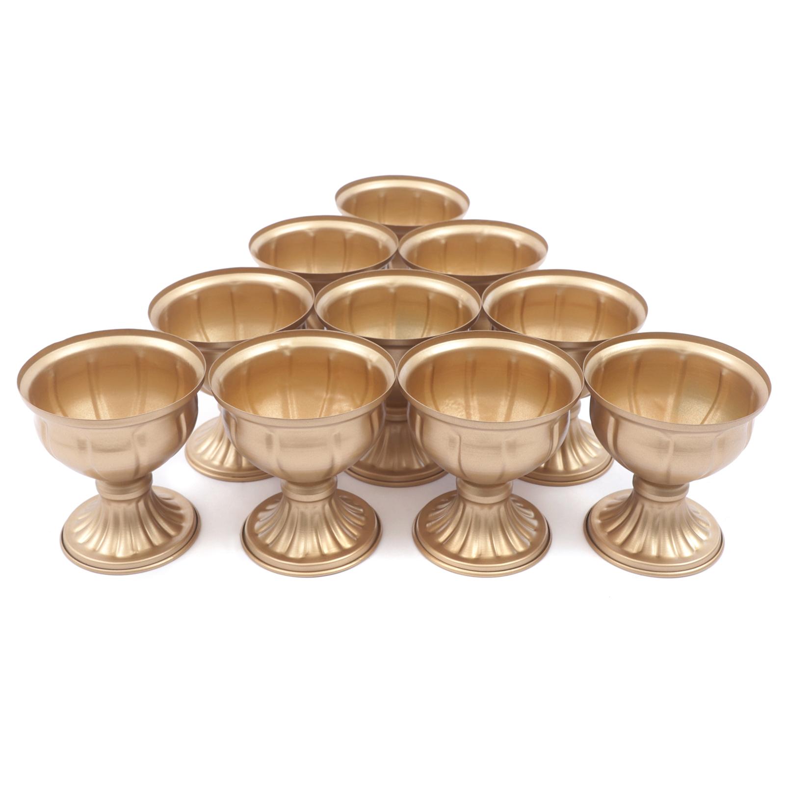 

10PCS Antique Gold Metal Flower Vases Vintage Bud Vase Set for Wedding Centerpiece Table Home Decor античний золотий колір
