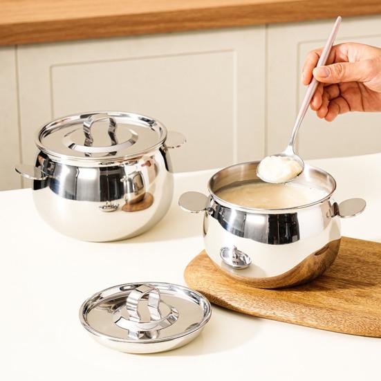 Bacon Grease Container with Strainer And Lid 1.3/1.8L Stainless Steel Container for Cooking Oil Storage Easy-Grip Handle Pot for Frying Oil Butter