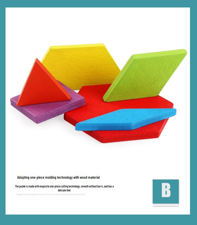 155-Piece Geometric Shape Tangram Puzzle Game for Early Childhood Education