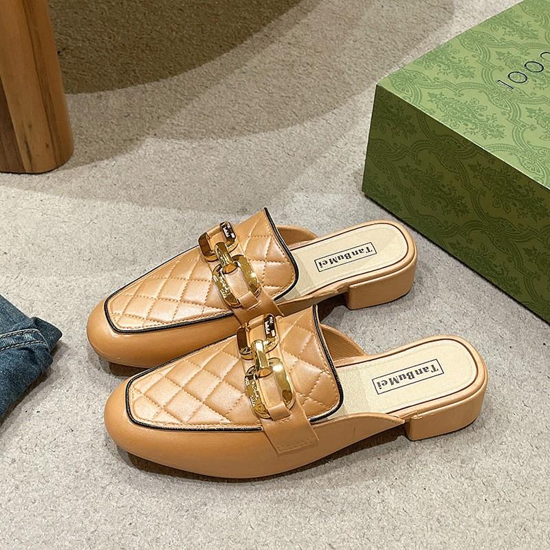 Fashion Single Shoes Closed Toe Slippers Women's Casual Single Shoes