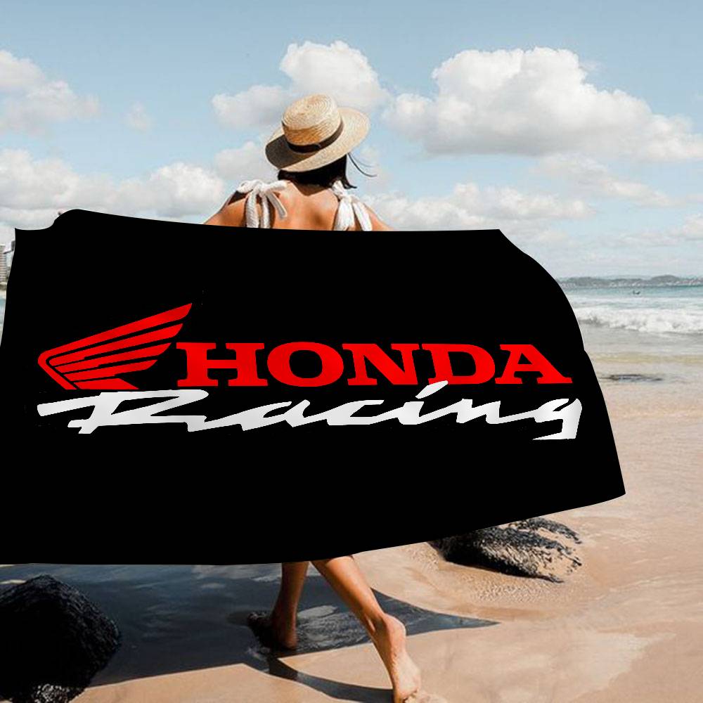 

H-HRC H-HONDA Логотип Мотоцикла Микрофибра Пляжное Полотенце Впитывающее Быстросохнущее Мягкое Йога Плавание Курорт Альпинизм Полотенце W40*H60(CM)