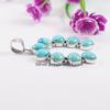 Arizona Turquoise Squash Blossom Pendant: Sterling Silver Gemstone Pendant