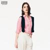 Teenie Weenie Women's Plaid Linen Long Sleeve Shirt