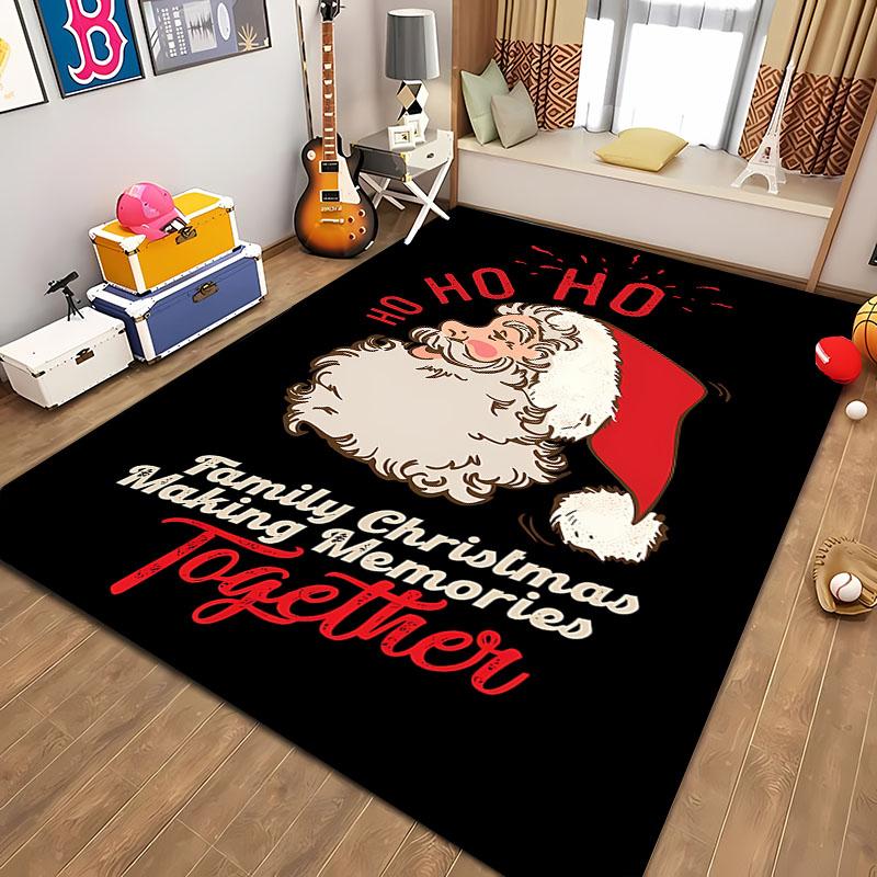 3D Christmas Cartoon Carpet, Living Room Bedroom Home Decor Carpet Garden Lawn Carpet Kitchen Kids Bedroom Mat Christmas Present