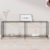 Day and Night - Day and Night Transparent Tempered Glass Console Table 200x35x75.5 Cm