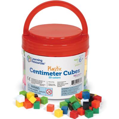 Learning Resources Math Teaching Materials Colorful 1cm Cubes 500 Pieces LER2076 Genuine Product