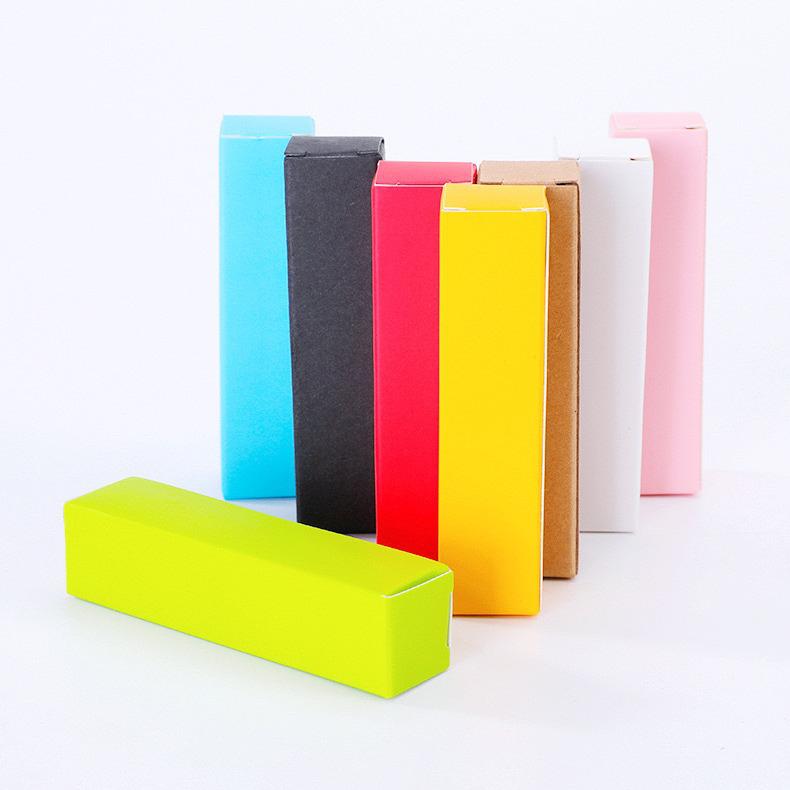 Lip Balm Kraft Paper Packaging Box - Black Cardboard Lipstick Box, Small Color Box