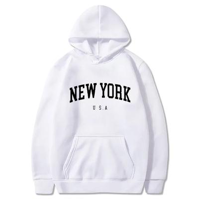 Mannen Vrouwen New York USA City Hoodies Mode Letter Gedrukt Grafisch Sweatshirts Losse Casual Harajuku Hooded Pullover Sportkleding