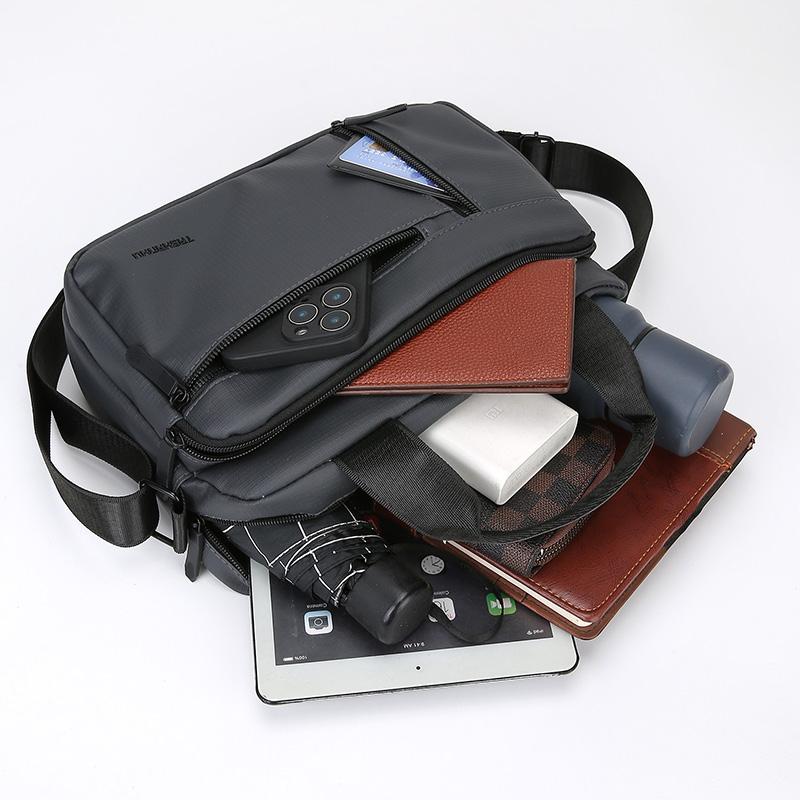 Herren Professionelle Business Aktentasche - Wasserdichte Büro Umhängetasche mit Reißverschlussfach